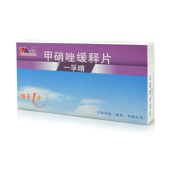 万全 一孚晴 甲硝唑缓释片 0.75g*7片/盒 治疗妇女细菌性阴道病.