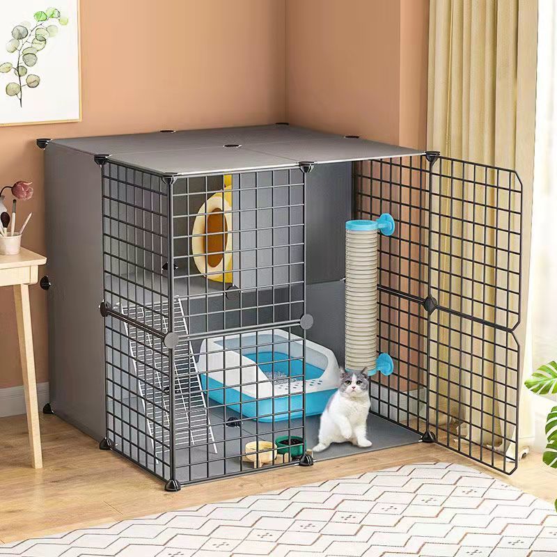 猫笼子家用别墅超大自由空间室内带厕所小型猫舍双层猫屋猫咪猫窝