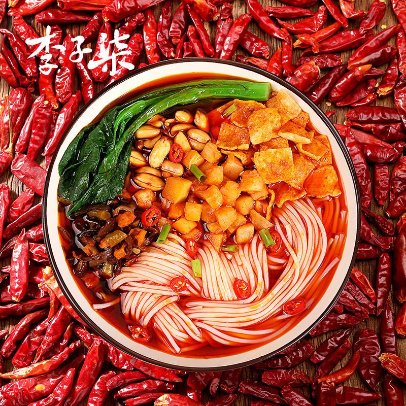 88783-【买三送一】李子柒老坛酸笋螺蛳粉柳州螺丝粉速食袋装280g*4袋-详情图