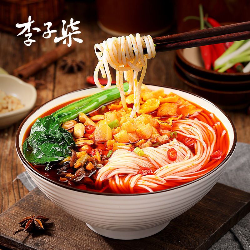 88783-【买三送一】李子柒老坛酸笋螺蛳粉柳州螺丝粉速食袋装280g*4袋-详情图