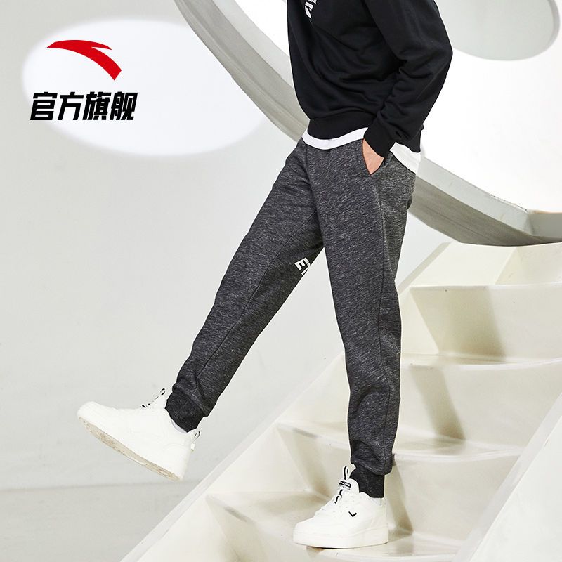105871-安踏运动裤男长裤2021秋季新款加绒加厚保暖小脚卫裤收口束脚裤子-详情图