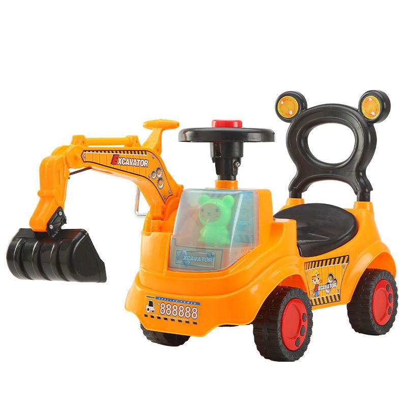 儿童挖机超大挖掘机可坐人雪地车挖土机可坐可骑特大号玩具工程车