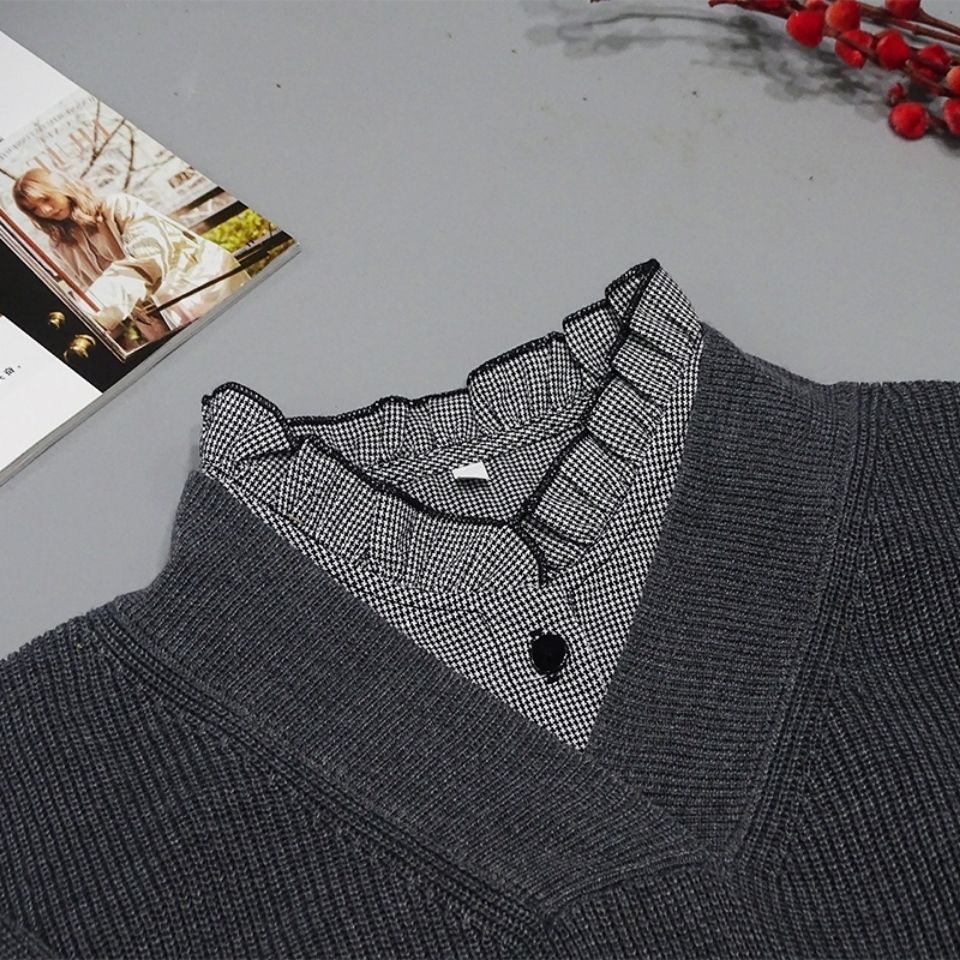 Vest type False collar with size Women's specifications Cotton fabric Half shirt collar Wood ear side stand collar Sleeveless