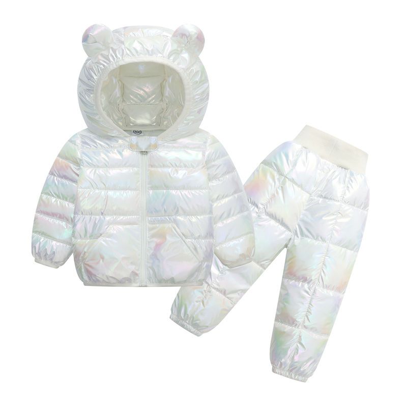 儿童羽绒棉套装男女童加厚棉袄婴幼宝宝保暖上衣棉裤中小童两件套