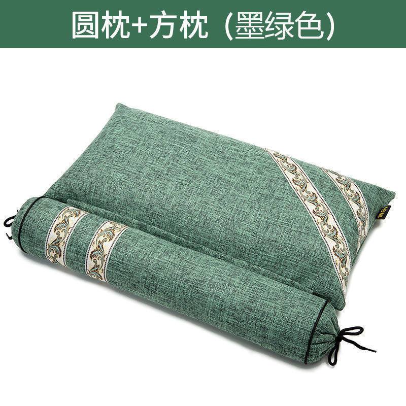 91623-全艾草枕头助睡眠艾叶枕助眠睡觉组合专用护圆枕头颈椎枕纯艾-详情图