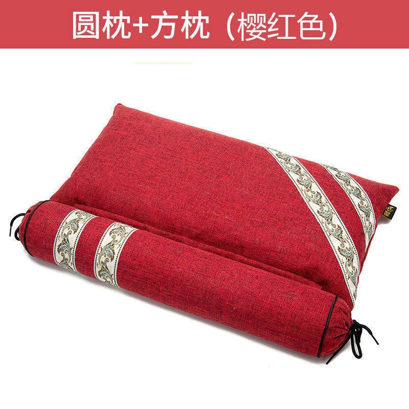 91623-全艾草枕头助睡眠艾叶枕助眠睡觉组合专用护圆枕头颈椎枕纯艾-详情图