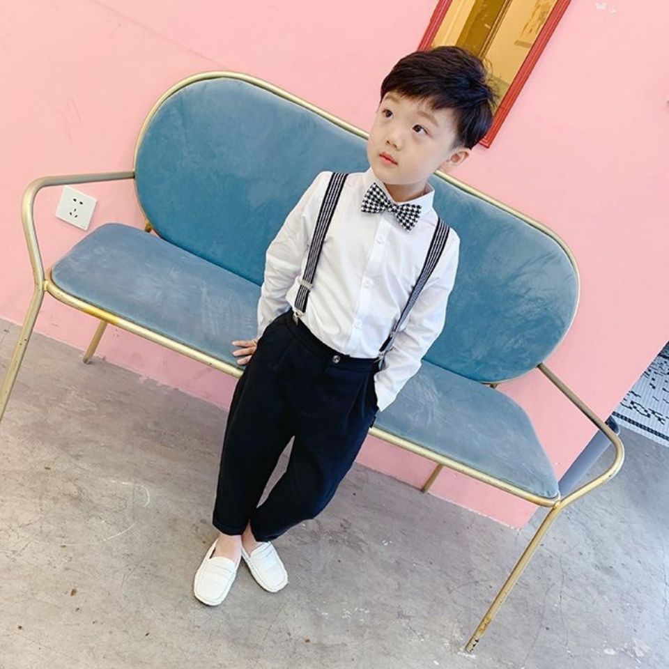 105元券销量: 485男童礼服夏季儿童演出服小学生主持人花童英伦风帅气