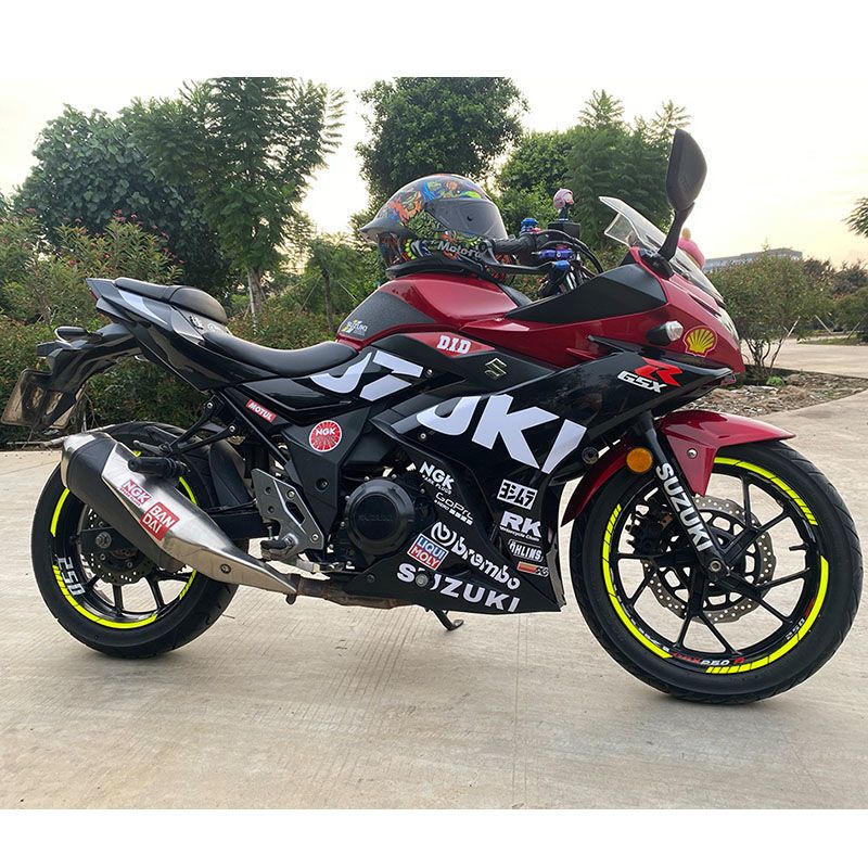 适用于铃木gsx250r摩托车身拉花贴纸防水车壳英文全车贴花字母 虎窝拼