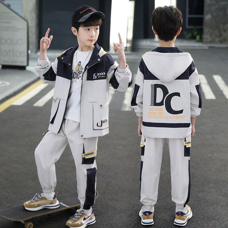 Children's clothing boys suits spring autumn winter clothing  new children's sports Korean version of the Internet celebrity handsome casual trend