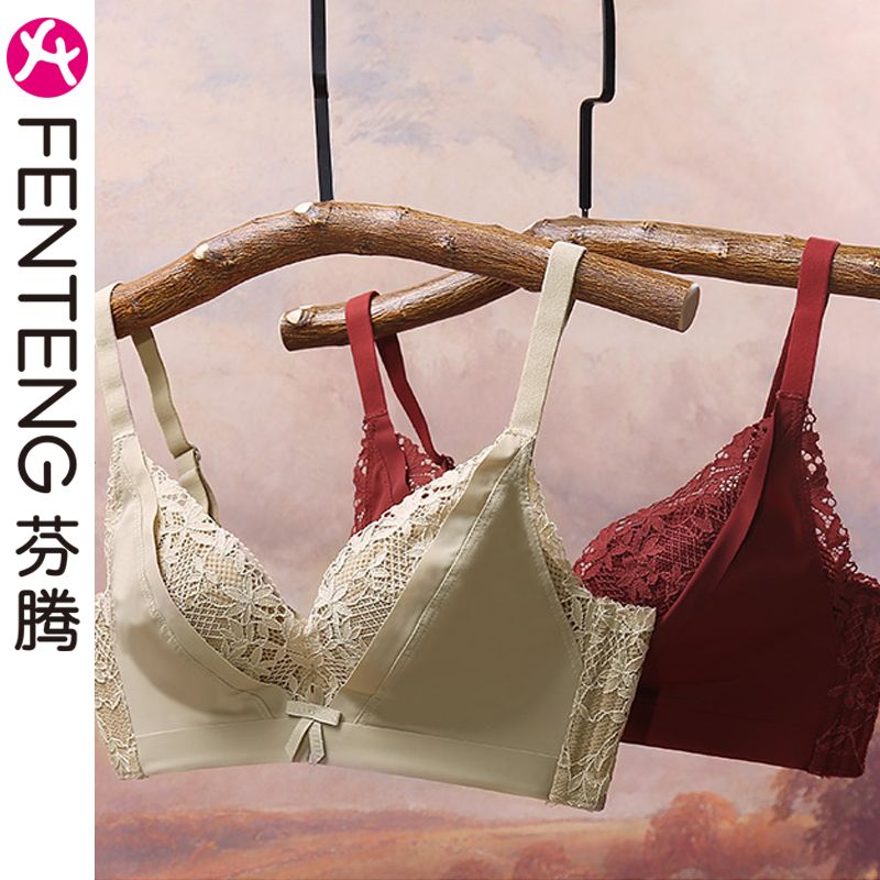 88875-芬腾内衣女无钢圈收副乳防下垂上托小胸聚拢文胸调整型女士胸罩-详情图