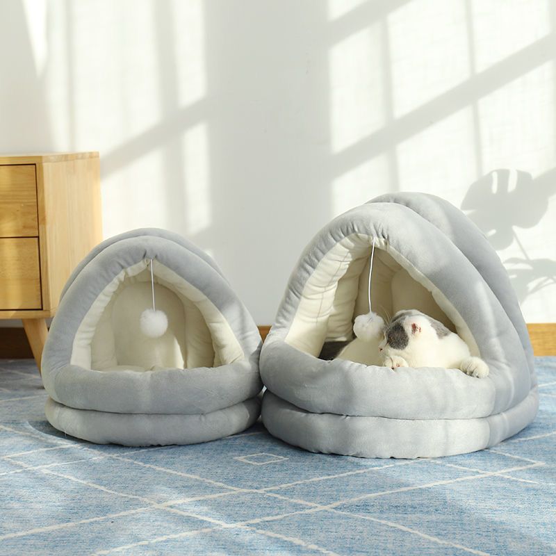 猫窝夏季猫床加绒睡觉睡垫别墅猫咪用品宠物狗窝四季通用小型犬