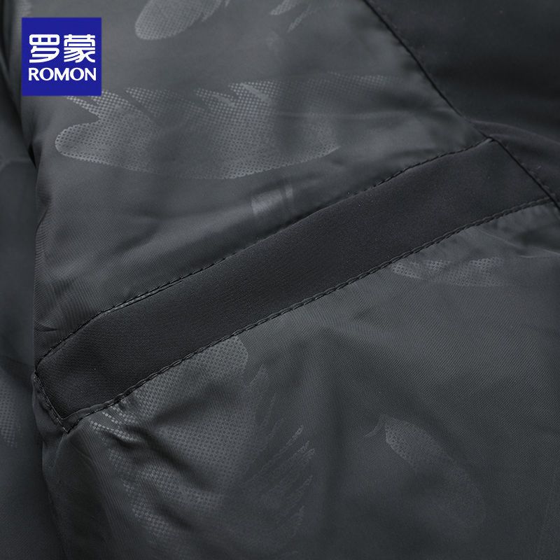 106018-罗蒙羽绒服男2021新款加厚保暖白鸭绒冬季外套中长款商务男装上衣-详情图