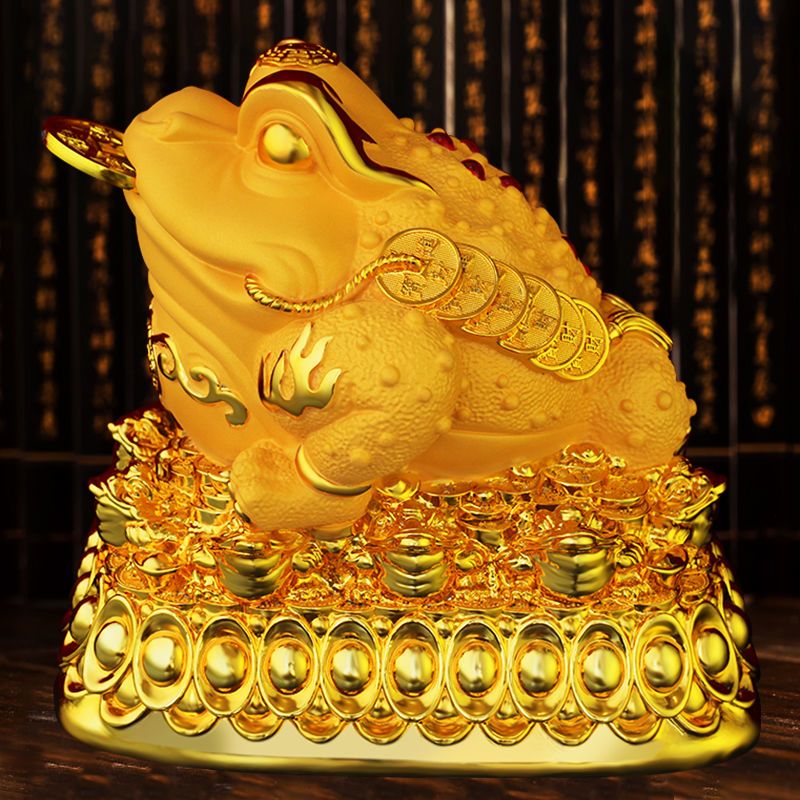 2021年新款金蟾存钱罐客厅招财摆件大容量只进不出大人家用礼品