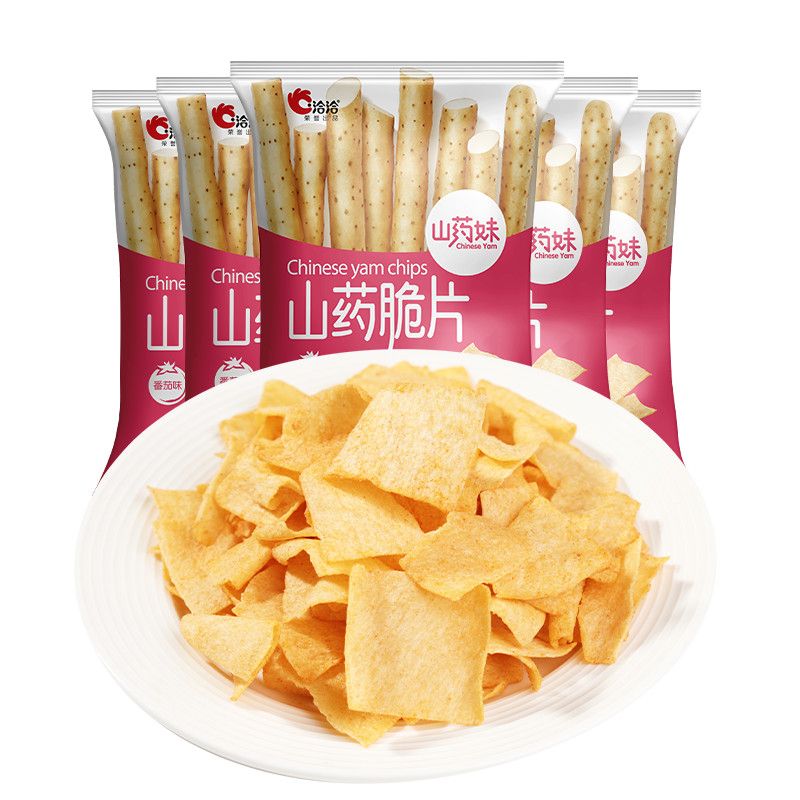 106047-洽洽山药脆片40g*5袋番茄葱香烧烤恰恰坚果零食网红健康零食休闲-详情图
