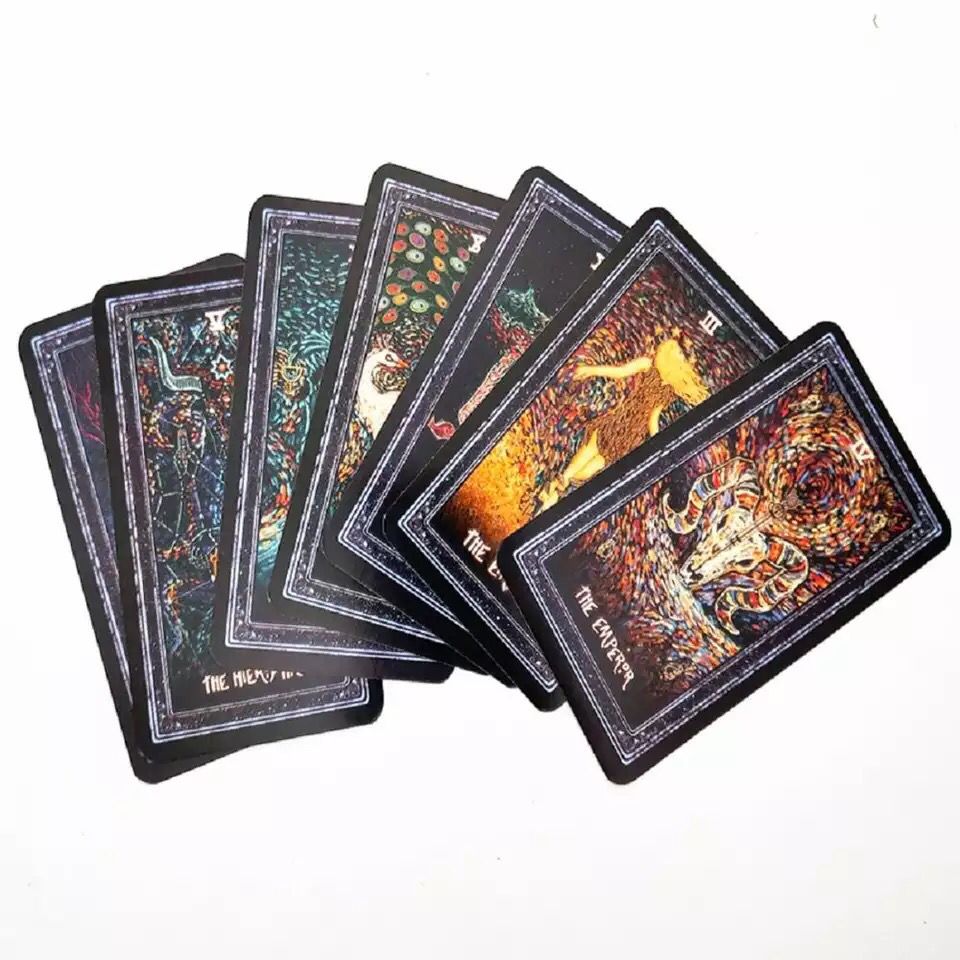 镀银边棱镜塔罗牌79张卡牌桌游 赠中文电子翻译-图9