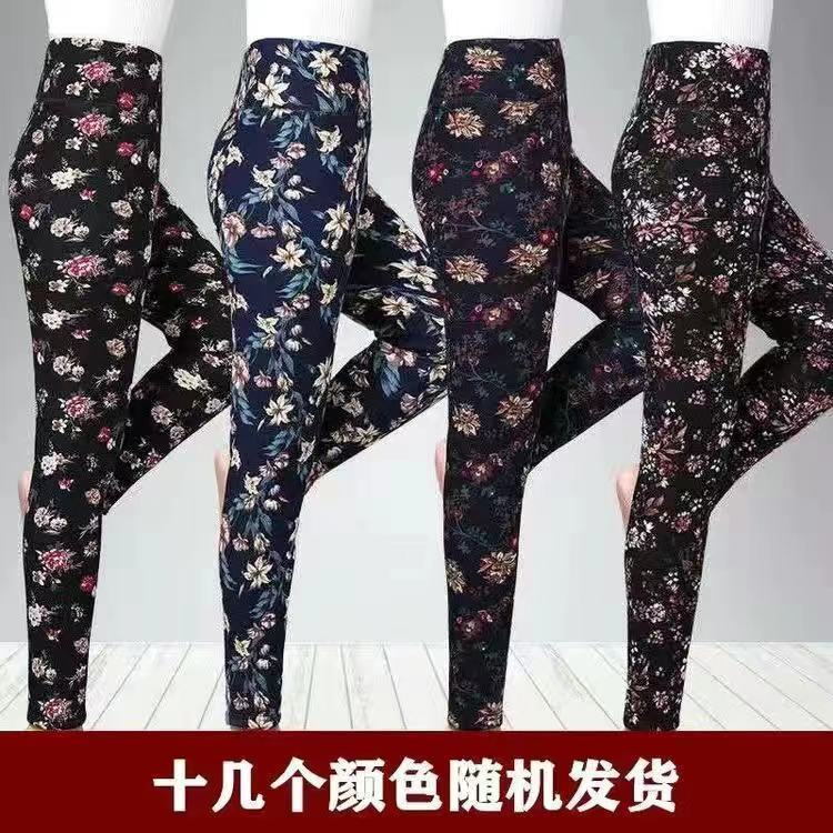 91167-新款冬季高腰驼绒棉裤中老年人棉裤女妈妈加绒裤子外穿加厚保暖裤-详情图