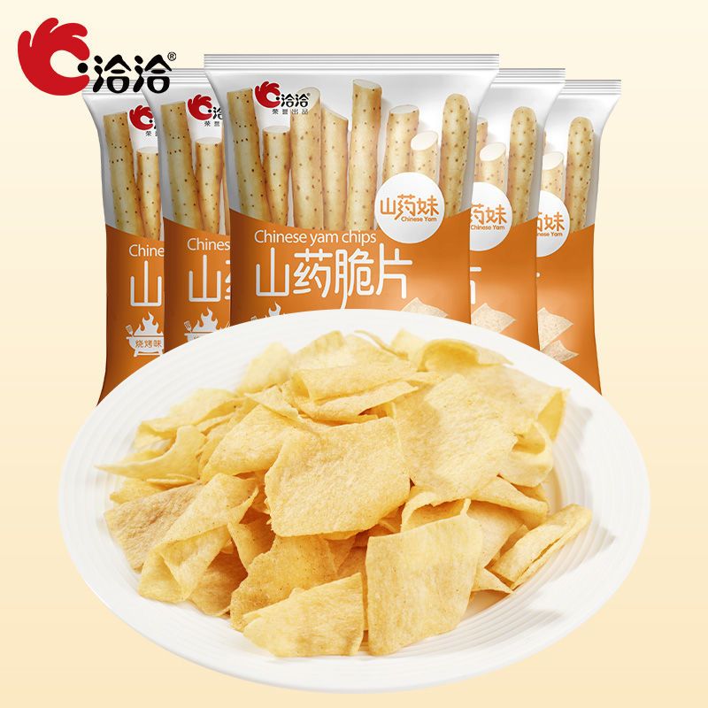 106047-洽洽山药脆片40g*5袋番茄葱香烧烤恰恰坚果零食网红健康零食休闲-详情图