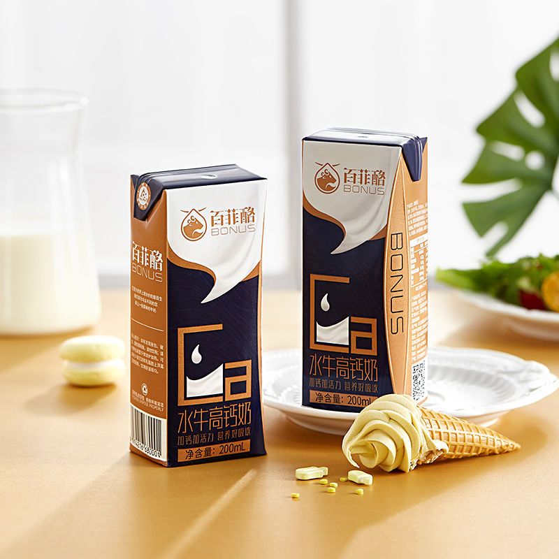 106153-【8月】百菲酪水牛高钙奶200ml*10盒调制乳新老包装高钙营养好喝-详情图