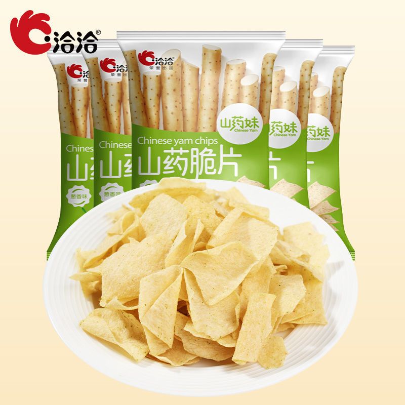 106047-洽洽山药脆片40g*5袋番茄葱香烧烤恰恰坚果零食网红健康零食休闲-详情图