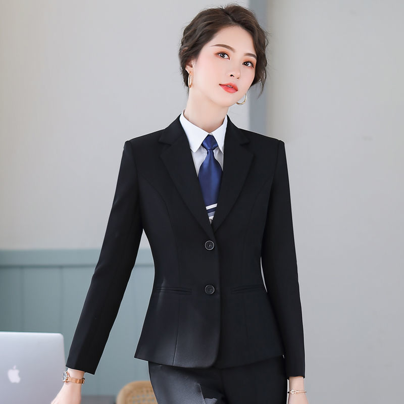 Suit suit women's autumn and winter temperament professional wear work interview formal wear women's suit suit middle-aged lady work clothes