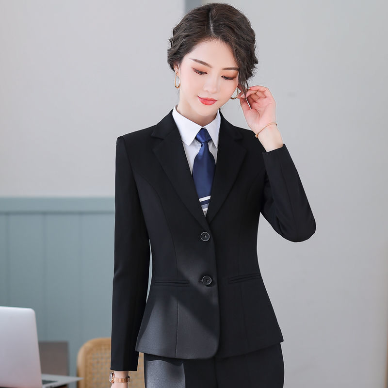 Suit suit women's autumn and winter temperament professional wear work interview formal wear women's suit suit middle-aged lady work clothes