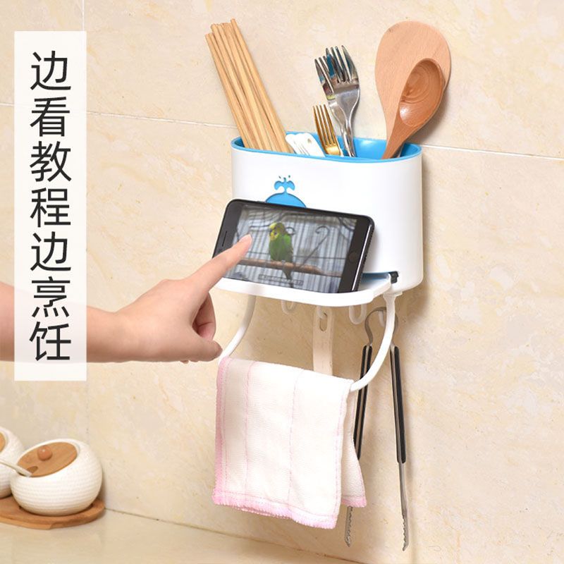 Multifunctional new chopsticks storage container simple chopsticks cage household wall hanging chopsticks shelf kitchen mould proof chopsticks cage