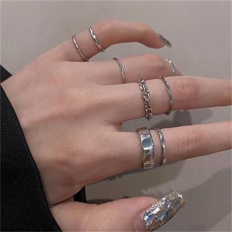High-end opening adjustable ring female ins trendy niche design index finger ring fashion personality cold wind tail ring