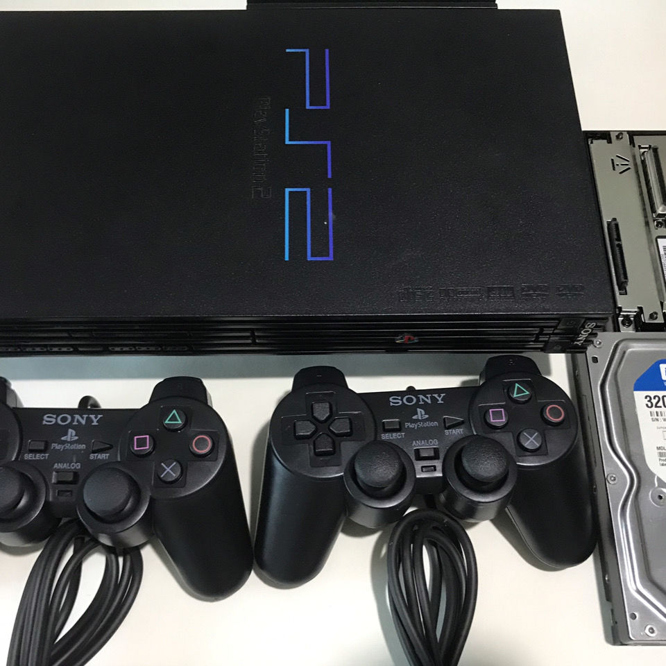 索尼ps2游戏机内置硬盘机装满游戏非ps3ps4ps5双手柄送hdmi转换器
