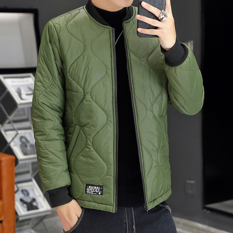 棉衣男秋冬韩版修身轻薄短款棉服2021新款外套男青年棉袄男装上衣【2