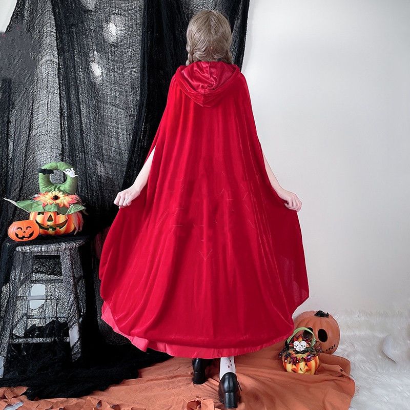 安い購入 ハロウィン赤ずきん赤いマント魔女のドレスコスステージドラマコスチュームオオカミおばあちゃんの コスプレ・変装・仮装 