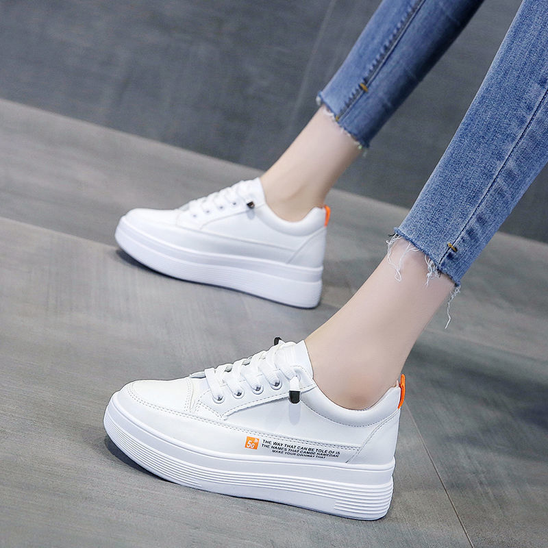 Small white shoes women's mesh panel shoes  spring and summer new versatile thick bottom breathable casual sports flat bottom hollow out single shoes