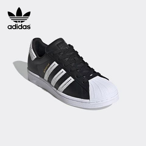 adidas三叶草superstar 金标贝壳头情侣款休闲鞋fv3399