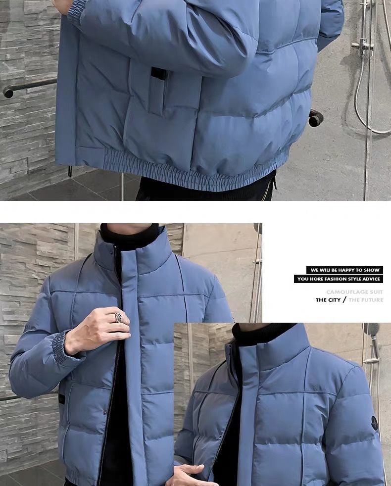 Baumwolljacke Herren Herbst- und Winterjacke 2023 neuer Plüschtrend verdickte Daunen-Baumwolljacke Arbeitskleidung Baumwolle_voghion.com