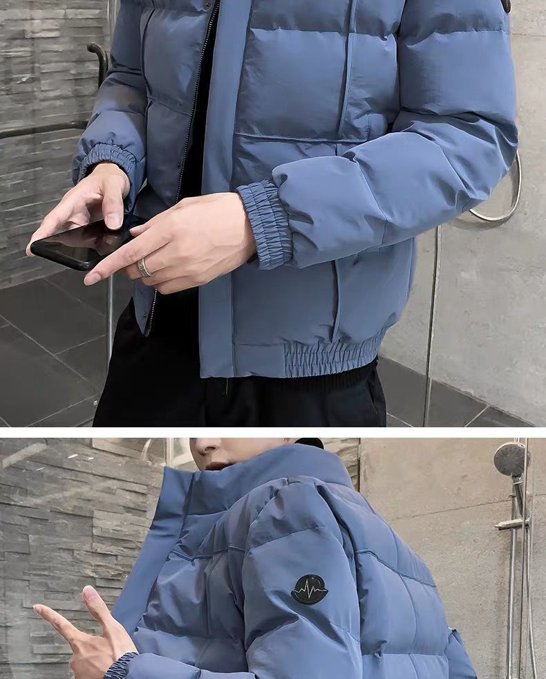 Baumwolljacke Herren Herbst- und Winterjacke 2023 neuer Plüschtrend verdickte Daunen-Baumwolljacke Arbeitskleidung Baumwolle_voghion.com