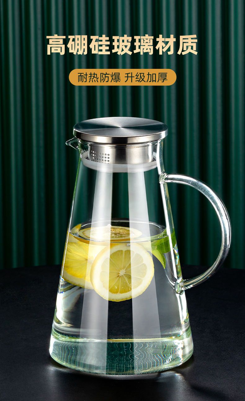 玻璃杯家用透明喝水杯子牛奶杯简约客厅耐热绿茶杯套装