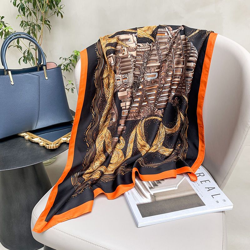 90 square scarves, women's scarves, small square scarves, spring and autumn styles, westernized fashion, versatile_voghion.com