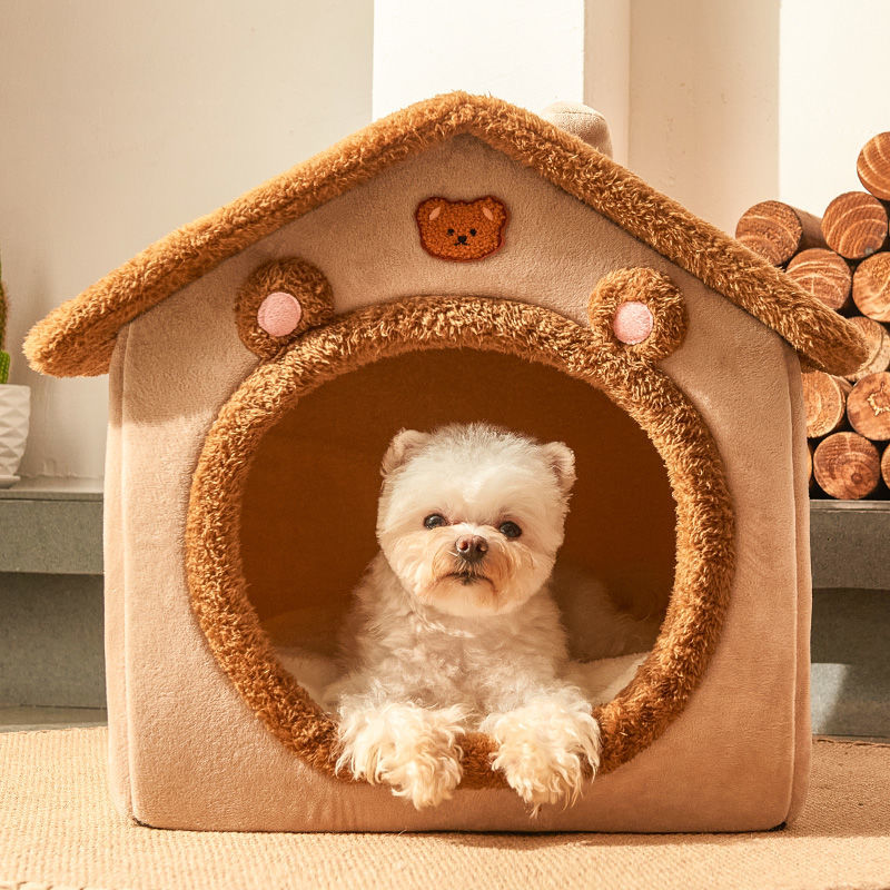 狗窝冬季保暖四季通用房子型泰迪狗窝小型犬全可拆洗宠物狗狗用品