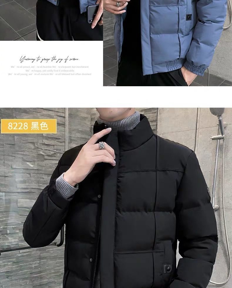 Baumwolljacke Herren Herbst- und Winterjacke 2023 neuer Plüschtrend verdickte Daunen-Baumwolljacke Arbeitskleidung Baumwolle_voghion.com