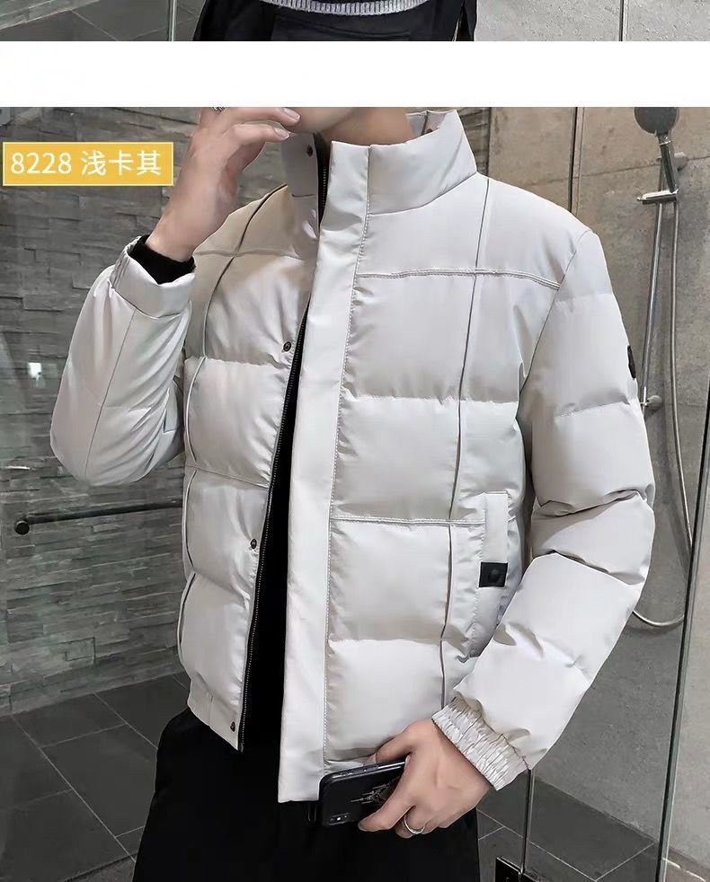Baumwolljacke Herren Herbst- und Winterjacke 2023 neuer Plüschtrend verdickte Daunen-Baumwolljacke Arbeitskleidung Baumwolle_voghion.com