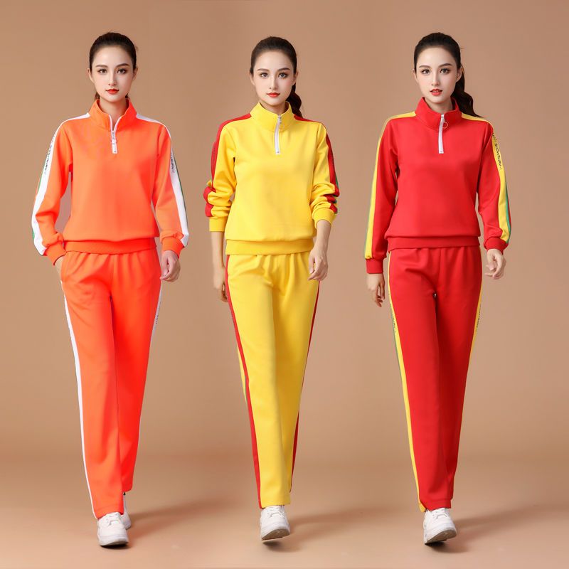 广场舞套装跳舞新款女舞服秋装宽松版跳舞衣服秋冬款运动服团体服