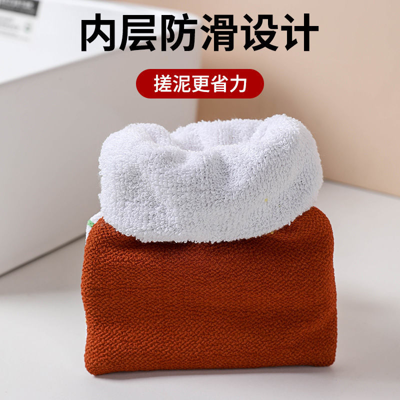 Double-layer thickened long bath towel scrub artifact female adult rub back strong decontamination does not hurt the skin painless pull back strip
