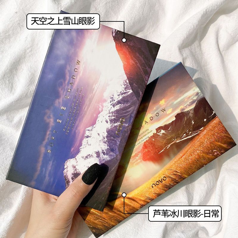 NOVO眼影盤ins超火啞光珠光閃粉防水防汗不易脫妝大地色學生小眾