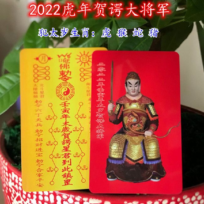 2022壬寅虎年贺谔大将军化解太岁卡锦囊虎蛇猴猪犯邢破冲害本命年