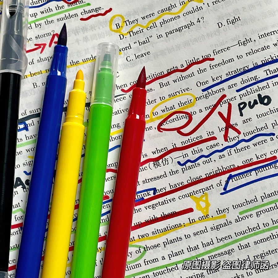 ins双头软毛记号笔彩色笔小红书同款学生粗笔划重点耐用不掉色笔