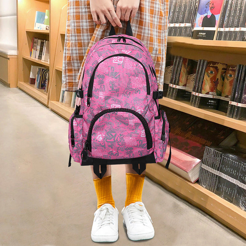 初高中学生书包双肩包女生大容量电脑背包运动休闲背包