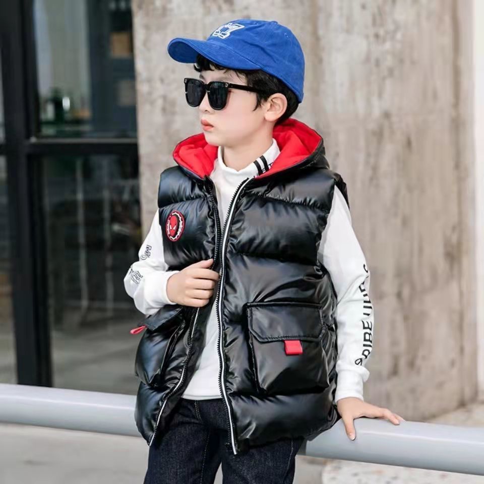 Boys cotton vest 2022 children's clothing disposable foreign style children's boys autumn and winter thickened waistcoat children's leisure