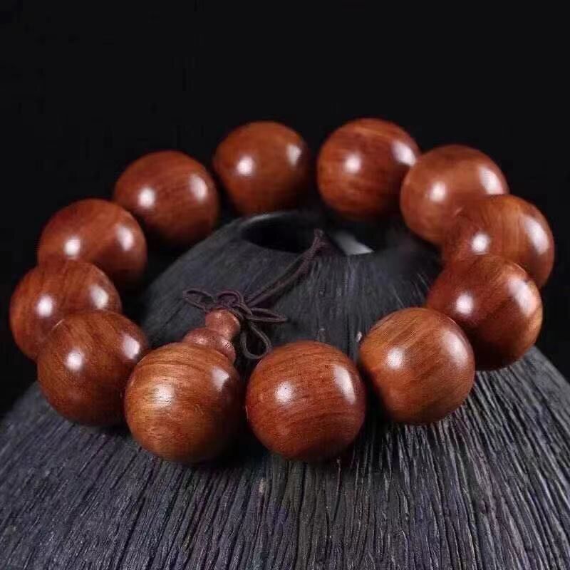 正宗缅甸花梨木手串手链2.