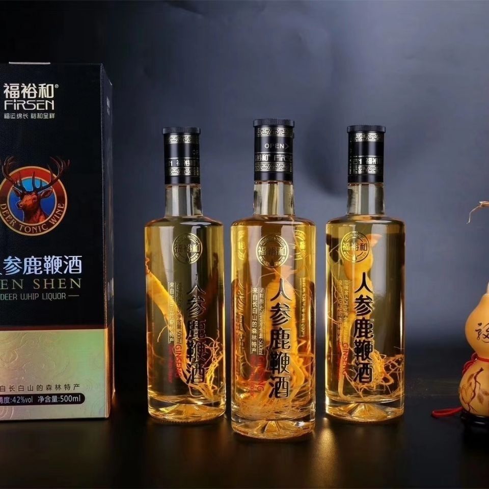 节日送礼整箱6瓶装吉林梅花鹿鹿茸人参鹿鞭酒假一赔十养生滋补酒