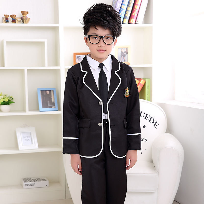 春秋季儿童高中小学生校服英国校服英伦学院风大合唱演出服3件套