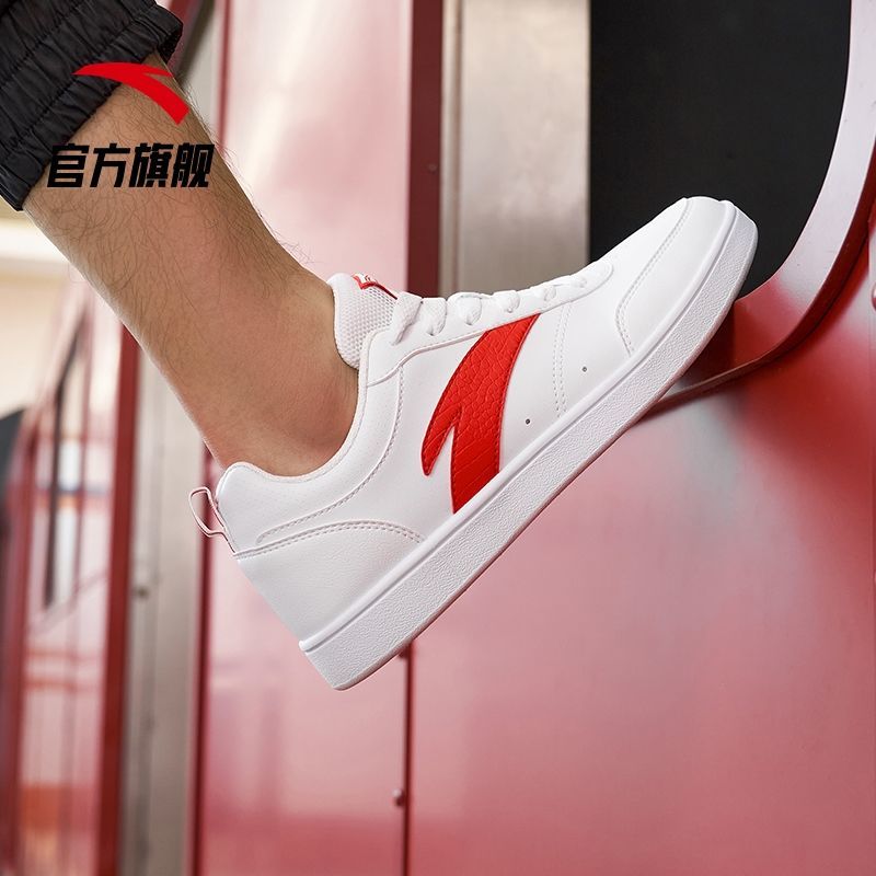 105955-安踏板鞋男鞋2021秋季新款韩版潮流休闲白色运动滑板鞋男士小白鞋-详情图